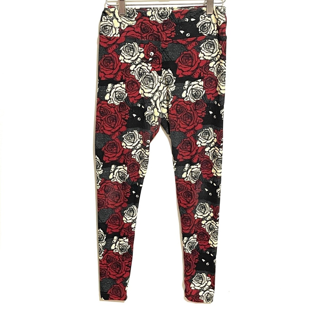 Lularoe Disney villains Jack Skellington and roses leggings one size